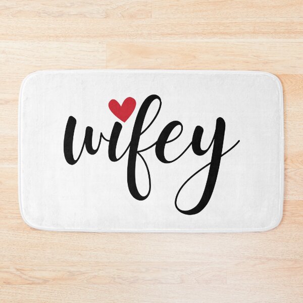 Item preview, Valentine's Day Just Married Wifey Modern Elegant simple Script designed and sold by TheVirtualSpace.