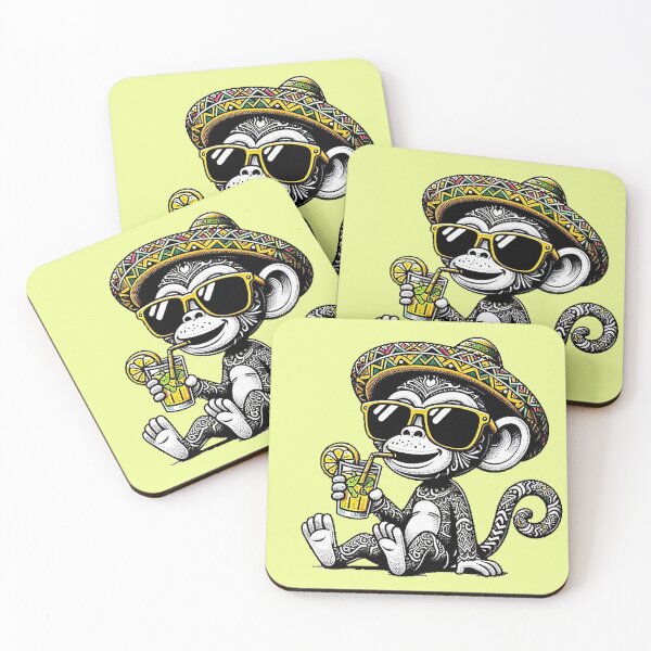Item preview, monkey drinking lemonade designed and sold by ONIX23.