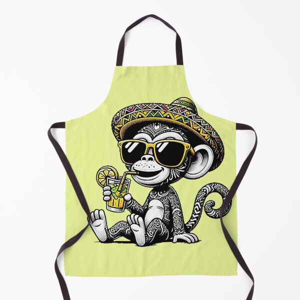 Item preview, monkey drinking lemonade designed and sold by ONIX23.