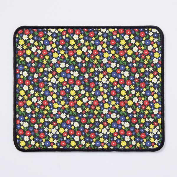 Item preview, MINI MICRO SCANDINAVIAN STYLE DITSY DAISY FLOWERS BLACK designed and sold by blomastudios.