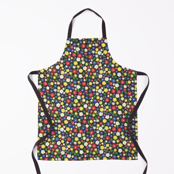 Item preview, MINI MICRO SCANDINAVIAN STYLE DITSY DAISY FLOWERS BLACK designed and sold by blomastudios.