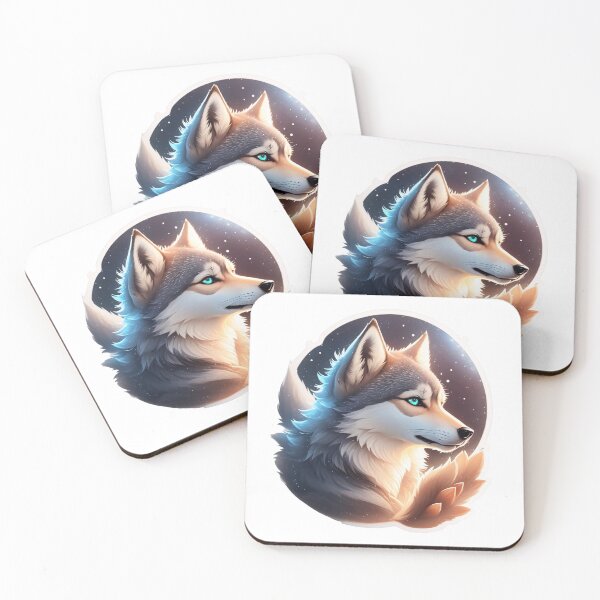 Item preview, wolf in starry background designed and sold by LauraGCastro.