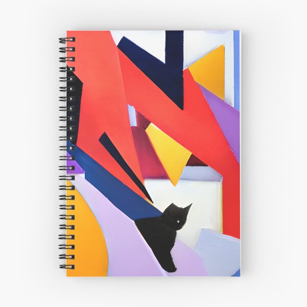 Item preview, Midnight Muse - Black Cat and Abstract Art designed and sold by CushyNest.