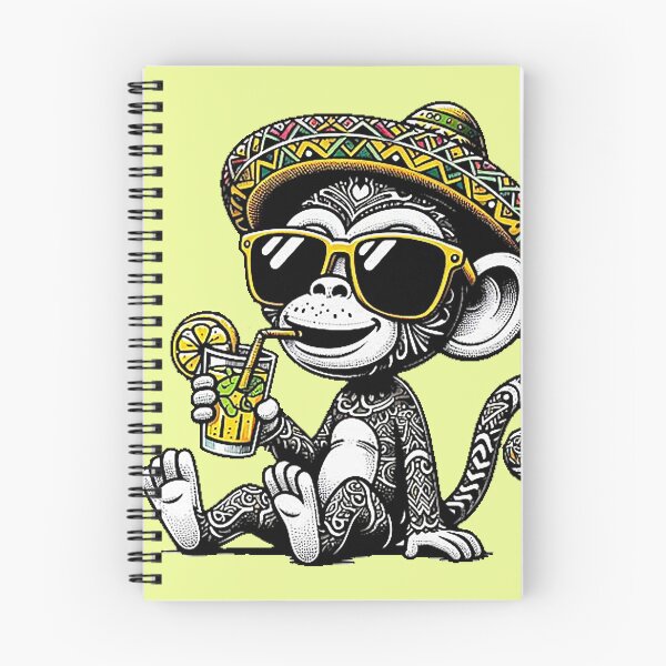 Item preview, monkey drinking lemonade designed and sold by ONIX23.