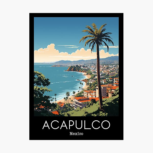 Item preview, A Vintage Travel Illustration of Acapulco - Mexico  designed and sold by GoodOldVintage.