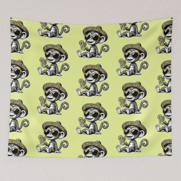 Item preview, monkey drinking lemonade designed and sold by ONIX23.