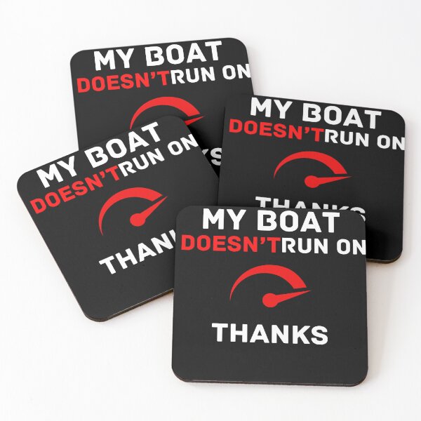 Item preview, MY BOAT DOESN'T RUN ON THANKS Sticker designed and sold by Benbera.