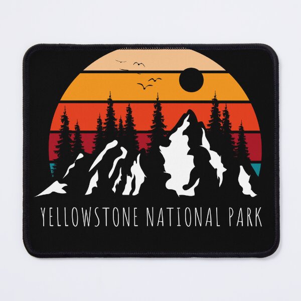Item preview, Yellowstone National Park Retro Mountains designed and sold by WolfWeaves.