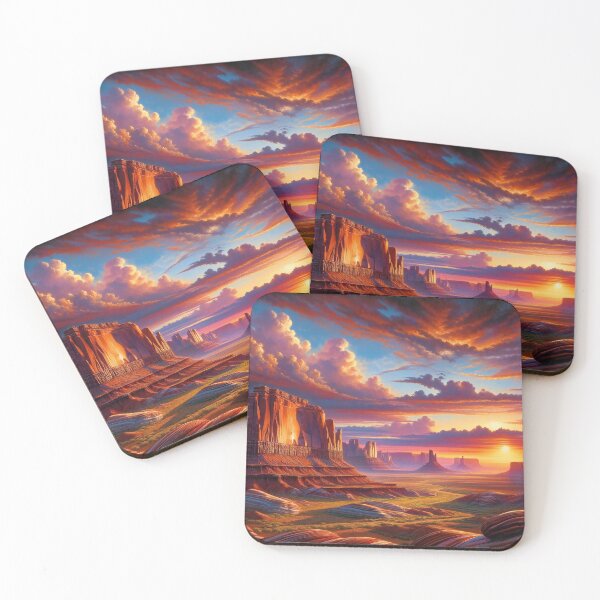 Item preview, Sunset Majesty: Twilight Over Desert Spires designed and sold by ArtComixHaven.