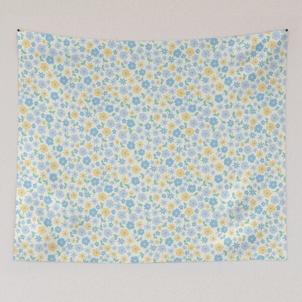 Item preview, MINI MICRO SCANDINAVIAN STYLE DITSY DAISY FLOWERS WHITE designed and sold by blomastudios.