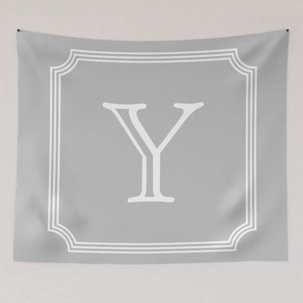Item preview, Silver Gray Stylish And Elegant Monogram Y designed and sold by rewstudio.