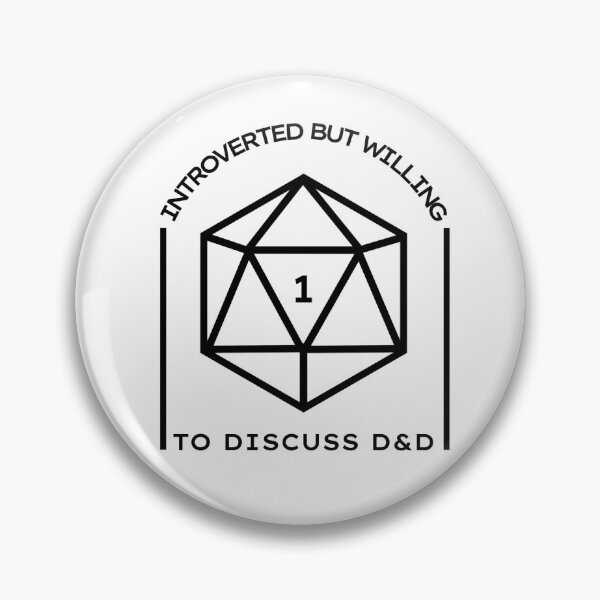 Item preview, Introverted but Willing to Discuss D&D v.2 designed and sold by megogilvie.