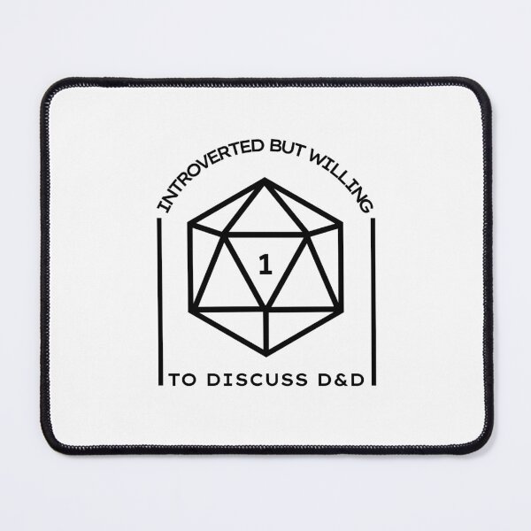 Item preview, Introverted but Willing to Discuss D&D v.2 designed and sold by megogilvie.
