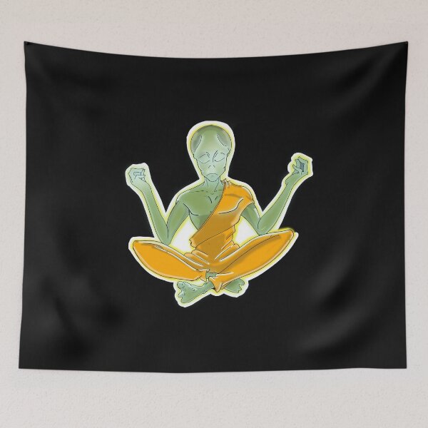 Item preview, Buddhist Alien_No space designed and sold by MiishaRed.