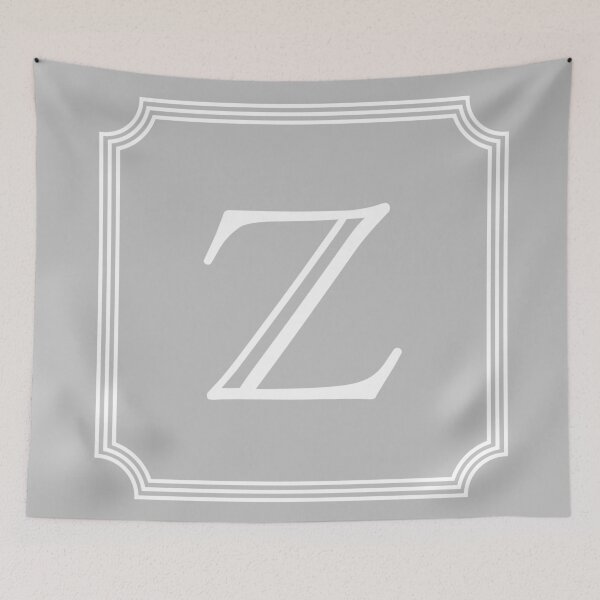 Item preview, Silver Gray Stylish And Elegant Monogram Z designed and sold by rewstudio.