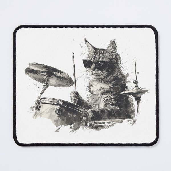 Item preview, Cat Playing Drums, Cat Grooviers designed and sold by KapuczeShop.