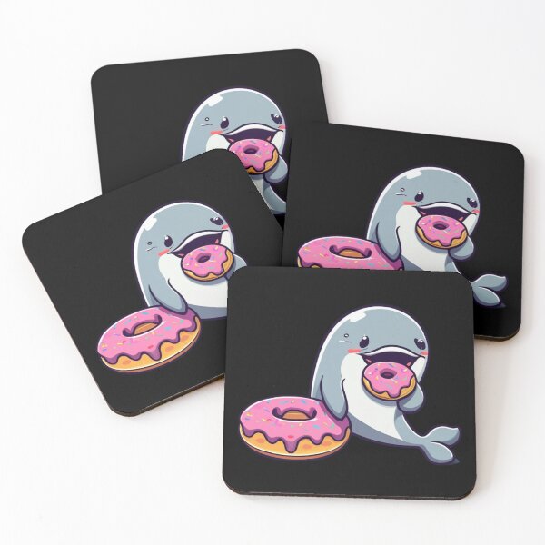 Item preview, little baluga whale eating donuts designed and sold by V-Tee.