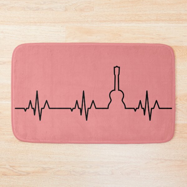 Item preview, Heartbeat Ukulele - Cool Black Design for Uke Players designed and sold by UkeAlong.