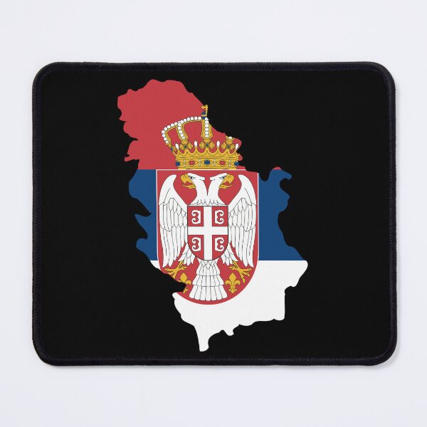 Item preview, Flag Map of Serbia designed and sold by feether-store.