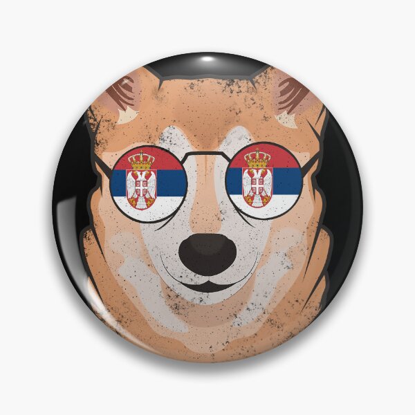 Item preview, Vintage Patriotic Shiba Inu Serbian Flag designed and sold by feether-store.