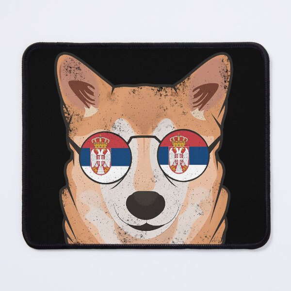 Item preview, Vintage Patriotic Shiba Inu Serbian Flag designed and sold by feether-store.