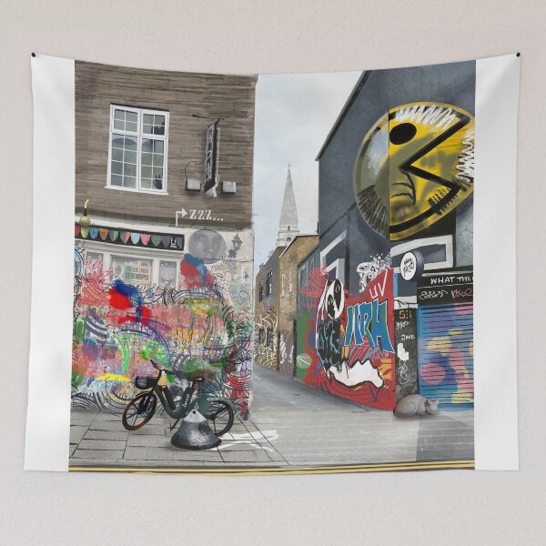 Item preview, Sleeping cat on Brick Lane, London designed and sold by mazarte.