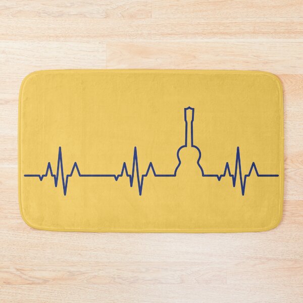 Item preview, Heartbeat Ukulele - Cool Blue Design for Uke Players designed and sold by UkeAlong.