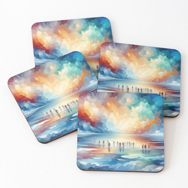 Item preview, Frosty Embrace: Serene Ice Bathing Love Canvas designed and sold by ElLocoMus.