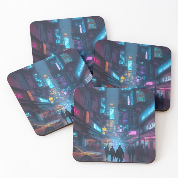 Item preview, Vibrant Chaotic Cyberpunk Cityscape designed and sold by I-A-Troy.