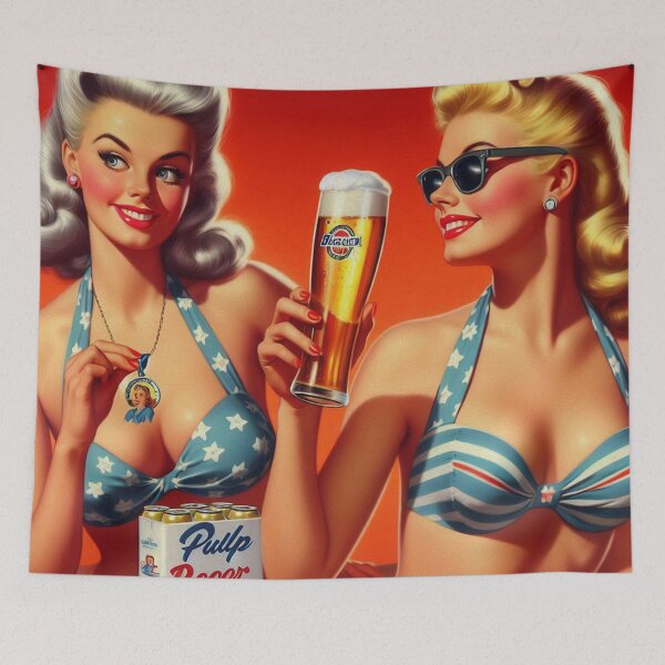 Item preview, Vintage Beer Pin Ups designed and sold by PulpVintage.