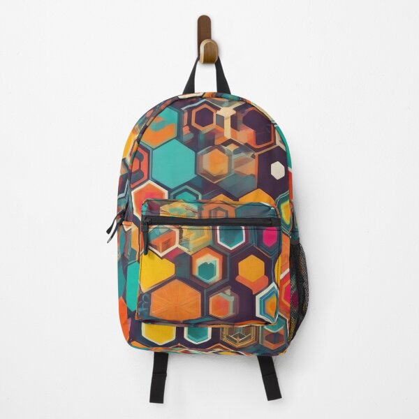 Item preview, Creative Geometric Colorful Pattern "Hexagonal Drops" designed and sold by ZipperDragon88.