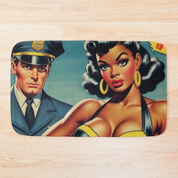 Item preview, Vintage Cop Pin up Illustration designed and sold by PulpVintage.