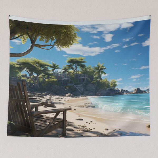 Item preview, Unique Art Realistic Landscape Realism Painting Secluded Beach C101-01 designed and sold by MPCFICTION.