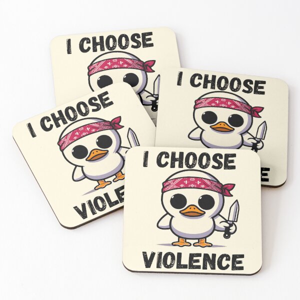 Item preview, I Choose Violence Funny Duck designed and sold by Fictio ⭐​⭐​⭐​⭐​⭐​.