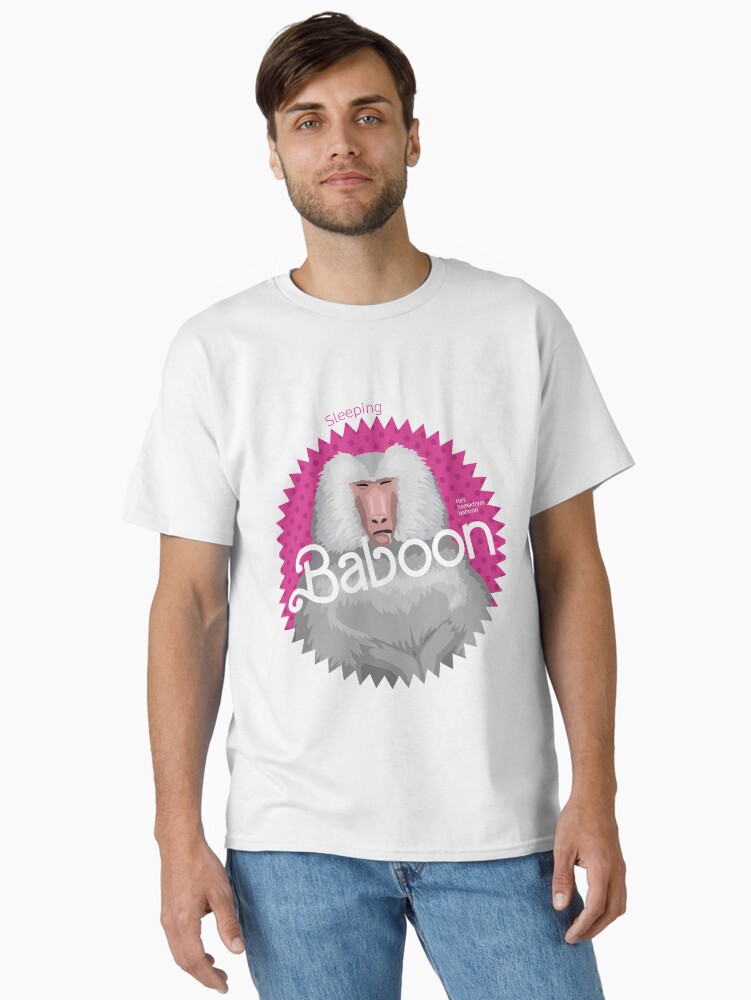 Thumbnail 1 of 7, Classic T-Shirt, Sleeping Baboon Parody Movie designed and sold by SUPERHERON.