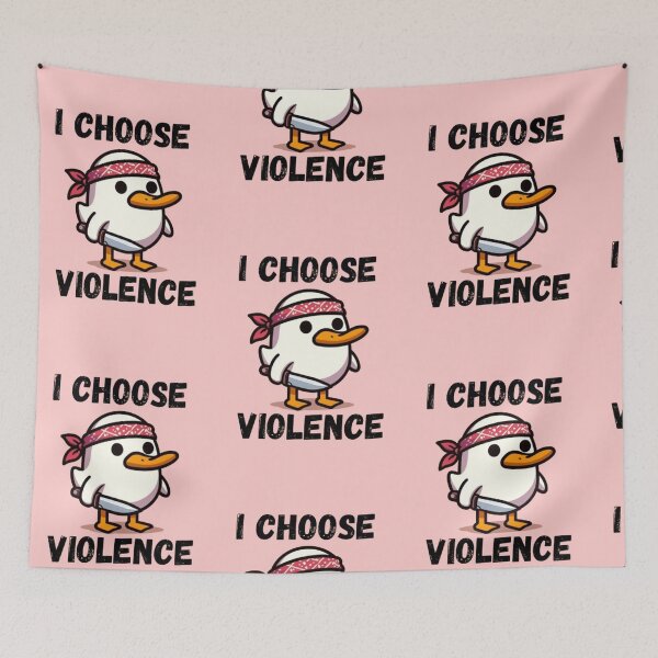Item preview, I Choose Violence Funny Duck designed and sold by Fictio ⭐​⭐​⭐​⭐​⭐​.