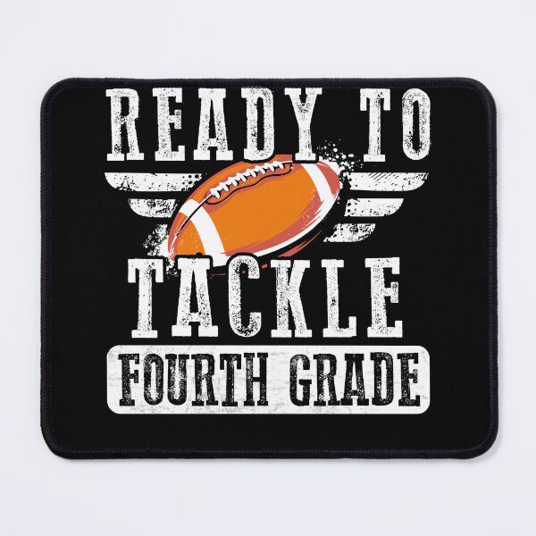 Item preview, Ready To Tackle Fourth Grade Football Ball Back To School designed and sold by MobyStickers.