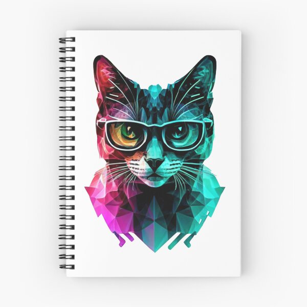 Item preview, Geek cat colorful painting designed and sold by GeekWardrobe.