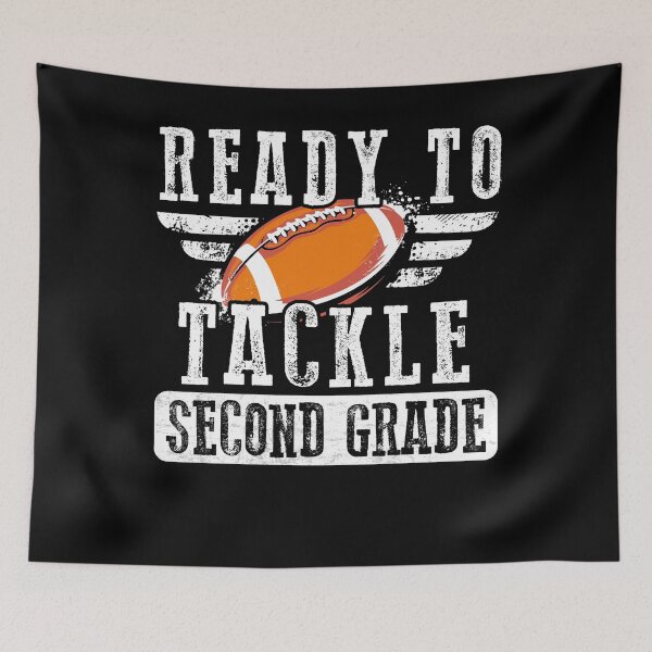 Item preview, Ready To Tackle Second Grade Football Ball Back To School designed and sold by MobyStickers.
