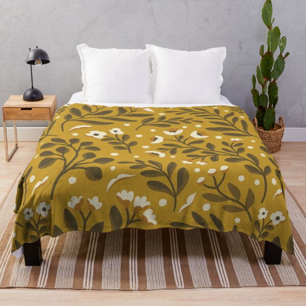 Item preview, Muted Mustard Flowers  designed and sold by greenoriginals.