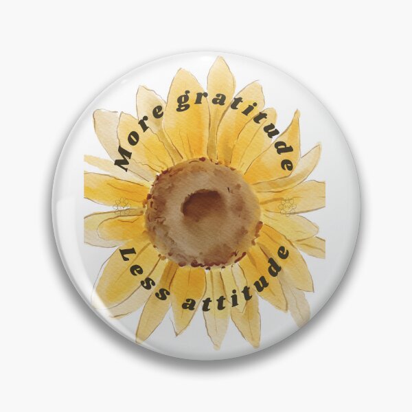 Item preview, Sunflower with more gratitude less attitude text designed and sold by photoartdesin.