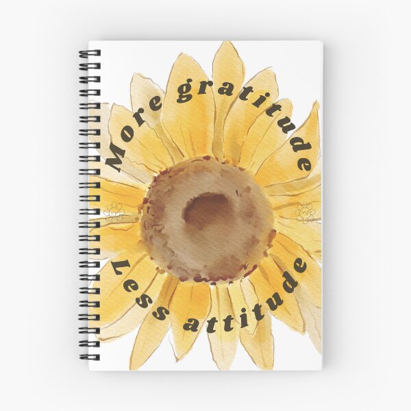 Item preview, Sunflower with more gratitude less attitude text designed and sold by photoartdesin.