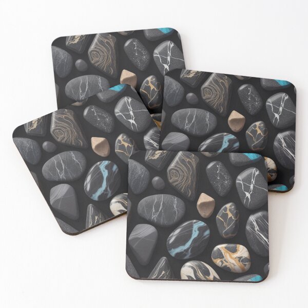 Item preview, Black stones with veins designed and sold by I-A-Troy.