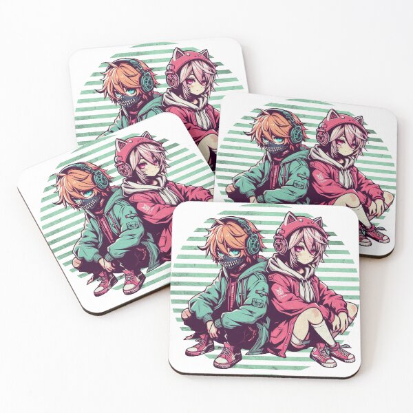 Item preview, Retro Anime Streetwear - Cute Anime Couple designed and sold by revsdesign.