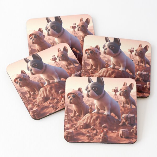 Item preview, Alien French Bulldogs Terraforming Mars designed and sold by Avida's Fever Dreams.