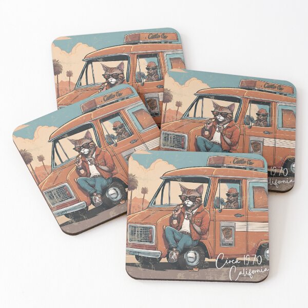 Item preview, Cats of Circa 1970 Hippie California designed and sold by CuriousMax.