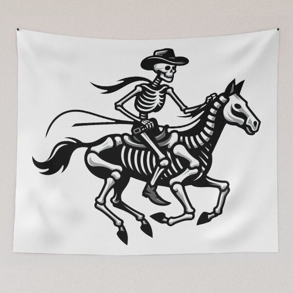 Item preview, Gunslinger Skull Cowboy On a Horse designed and sold by revsdesign.