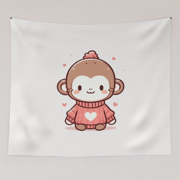 Item preview, Heart Sweater Monkey Valentine's Day designed and sold by LemuellTrends.