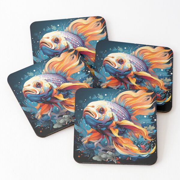 Item preview, Vibrant Aqueous Dance - Majestic Koi designed and sold by inkArtistryfine.