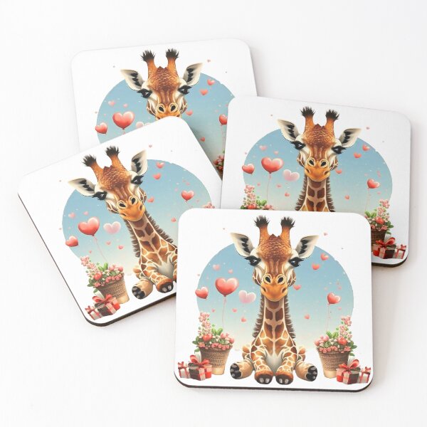 Item preview, Adorable Baby Giraffe Love - Valentine's Day Edition designed and sold by T3goods.
